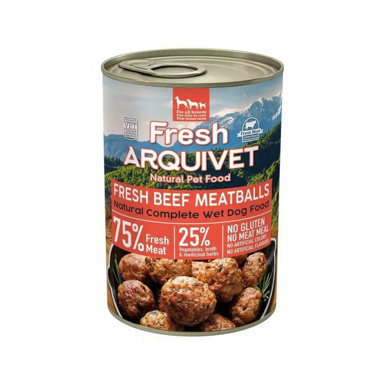 Arquivet Fresh mokra karma dla psa klopsiki z wołowiny puszka 400 g