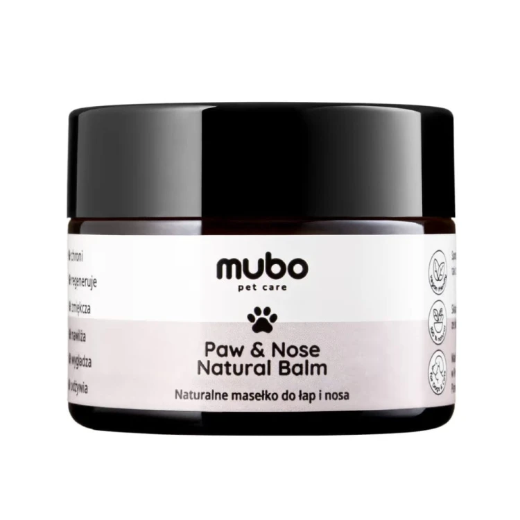 Słoiczek Mubo Paw &amp; Nose Natural Balm – zamknięte opakowanie kosmetyku dla psa i kota