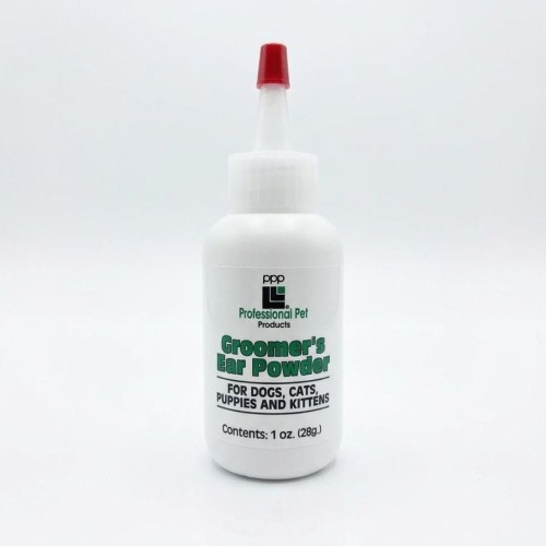 PPP Groomer's Ear Powder - puder do pielęgnacji i usuwania włosów z uszu psa i kota 28 g - opakowanie