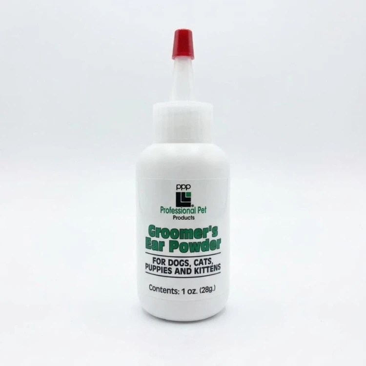PPP Groomer's Ear Powder - puder do pielęgnacji i usuwania włosów z uszu psa i kota 28 g - opakowanie