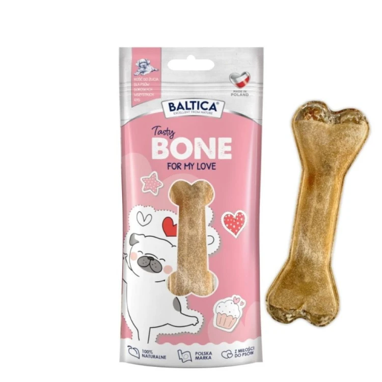 Baltica Tasty Bone For My Love kość dla psa wołowa ze żwaczem opakowanie