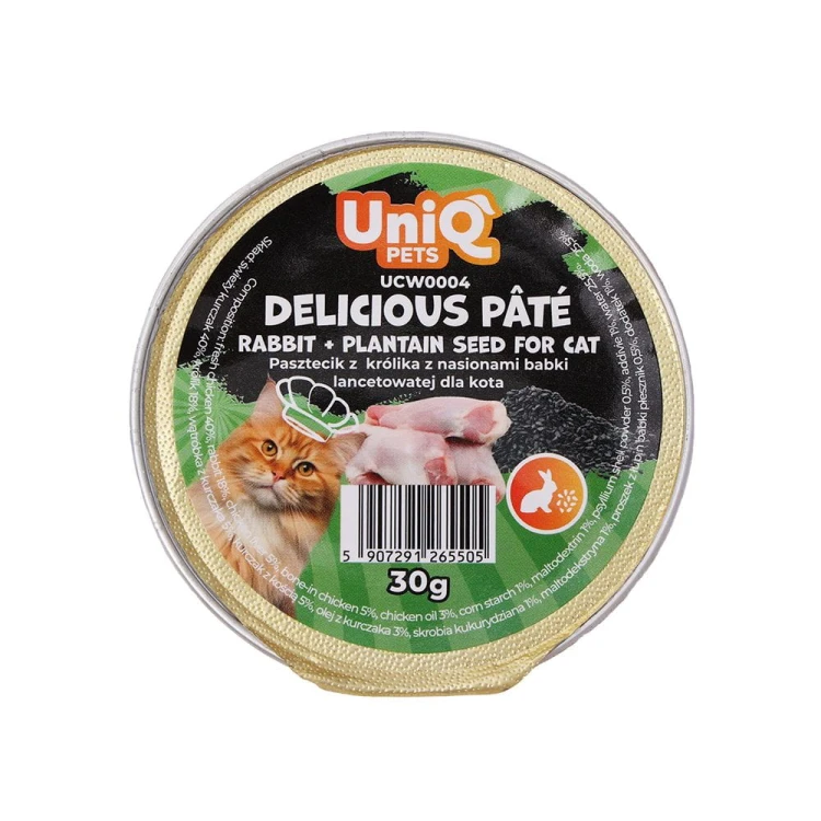 UNIQ PETS Delicious Pâté dla kota pasztet z królika 30 g opakowanie