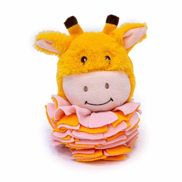 Zabawka węchowa dla psa żyrafa Stefcia z piszczałką przód