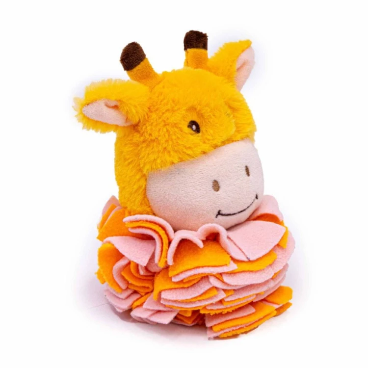 Interaktywna zabawka węchowa dla psa żyrafa Stefcia bok