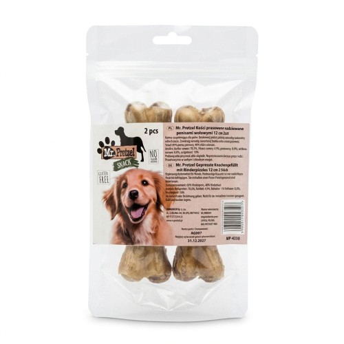 Mr. Pretzel kości prasowane dla psa 12 cm 2 szt opakowanie