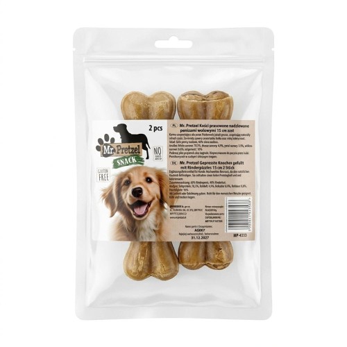 mr pretzel kości prasowane dla psa 15 cm 2 szt opakowanie