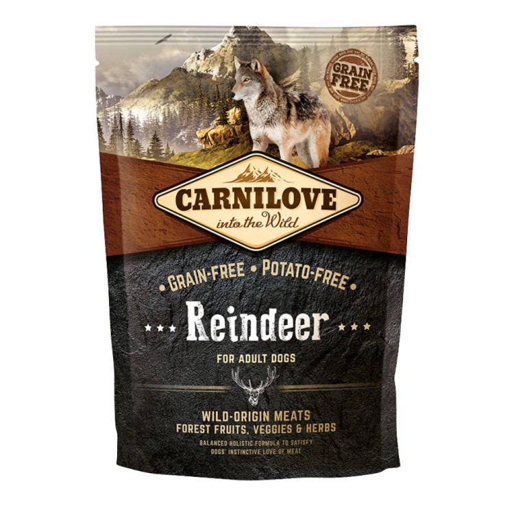 Carnilove Reindeer karma dla psa dorosłego opakowanie