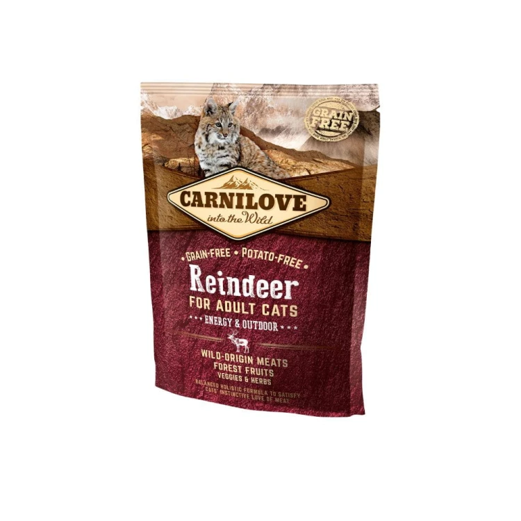 Carnilove Cat Energy &amp; Outdoor renifer 400g karma sucha dla dorosłych kotów