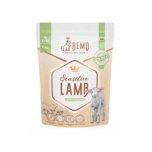 Opakowanie Bemo Sensitive Lamb S/M hipoalergiczna karma dla psa 1 kg