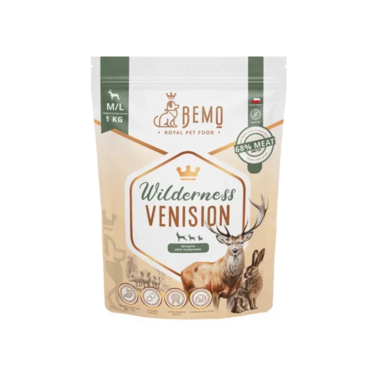 Bemo Wilderness Venison M/L hipoalergiczna karma sucha dla psa z dziczyzną