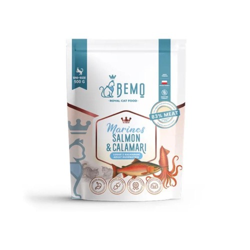 Bemo Cat Marines Salmon &amp; Calamari 500 g – opakowanie karmy suchej dla kota