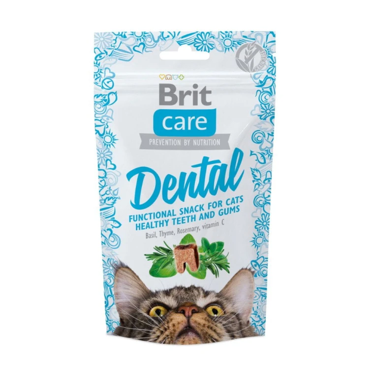 Opakowanie Brit Care Cat Snack Dental dla kota 50 g