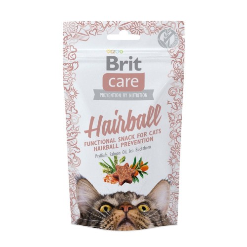 Bezzbożowy przysmak dla kota Brit Care Cat Snack Hairball 50 g