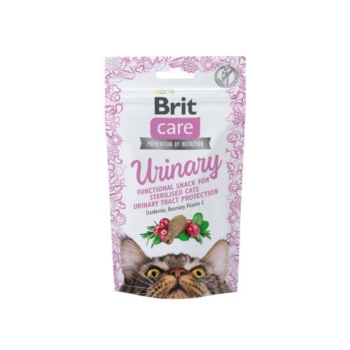 Opakowanie Brit Care Cat Snack Urinary dla kotów sterylizowanych 50 g
