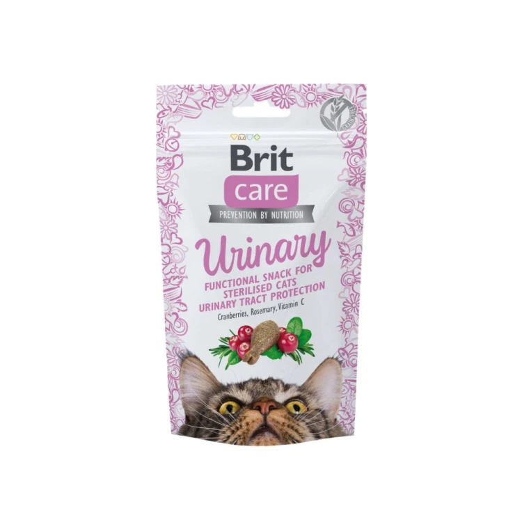 Opakowanie Brit Care Cat Snack Urinary dla kotów sterylizowanych 50 g