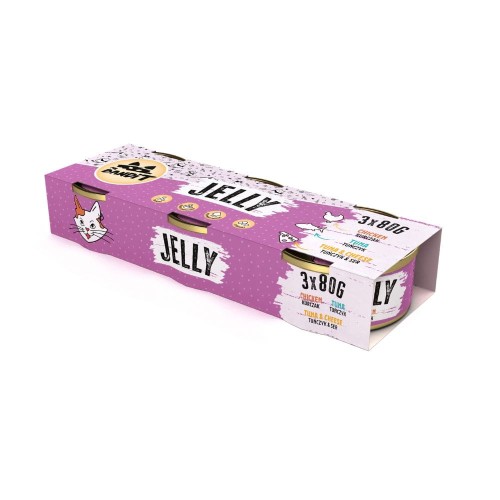 Mr. Bandit Jelly Mix karma uzupełniająca dla kota w galarecie mix smaków 3x80 g opakowanie zbiorcze