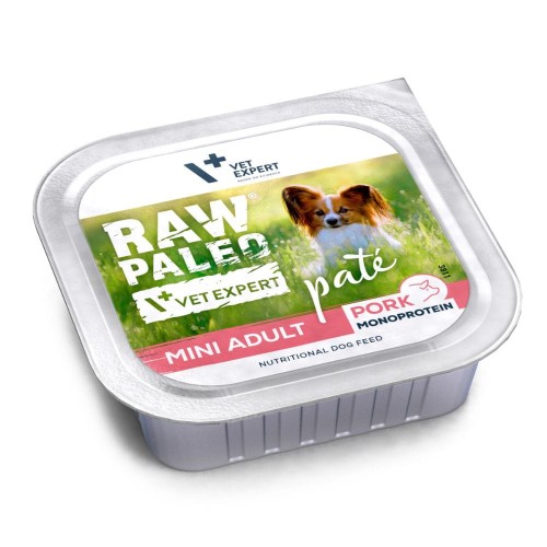 Vet Expert Raw Paleo Pate Mini Adult pork monoprotein tacka 150 g