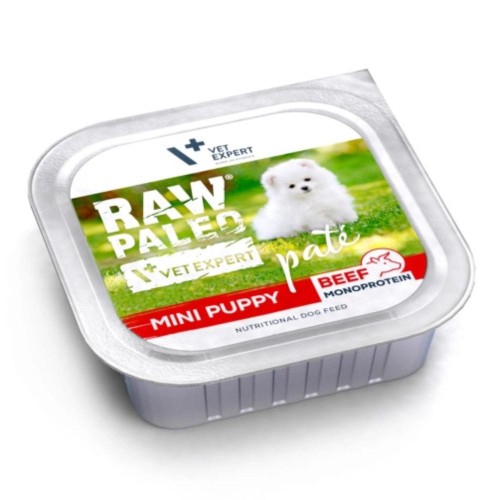 Vet Expert Raw Paleo Pate Mini Puppy wołowina 150 g – opakowanie karmy