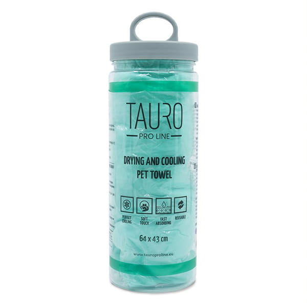 Tauro Pro Line ręcznik chłodzący dla psa i kota zielony 64x43 cm