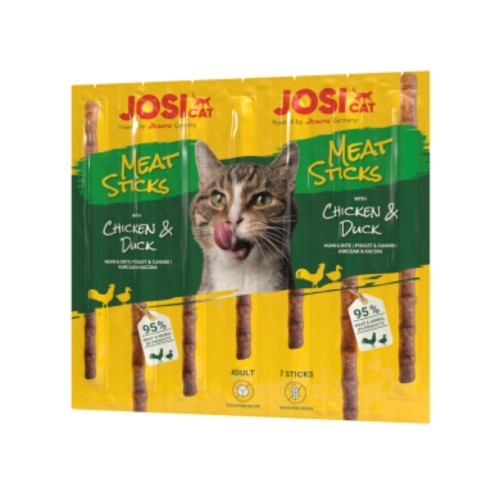 JosiCat Meat Sticks Kurczak i Kaczka przysmaki dla kotów 35 g opakowanie