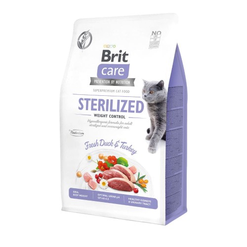Opakowanie Brit Care Cat Grain-Free Sterilized Weight Control dla kotów sterylizowanych