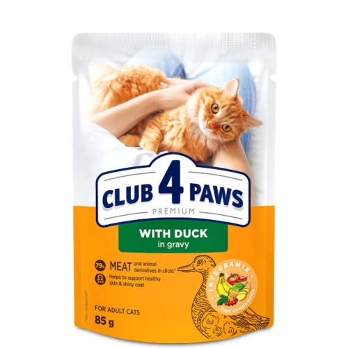 Saszetka Club 4 Paws Premium z kaczką w sosie dla dorosłych kotów 85 g