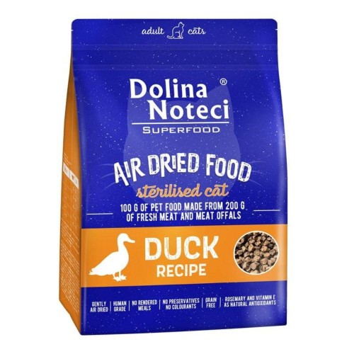 Dolina Noteci Superfood kaczka karma suszona dla kota sterylizowanego 1 kg opakowanie