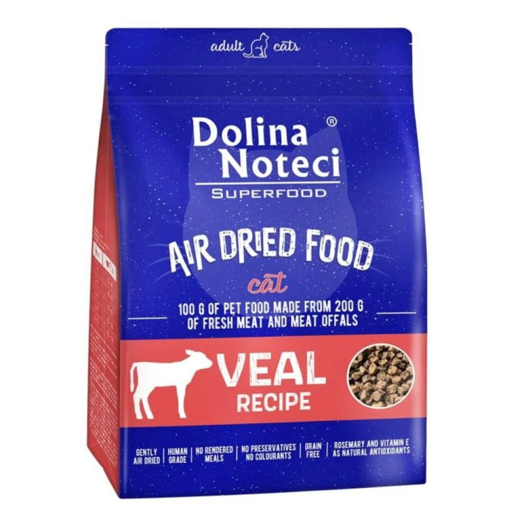 Opakowanie karmy Dolina Noteci Superfood Air Dried Food cat Veal Recipe 1 kg