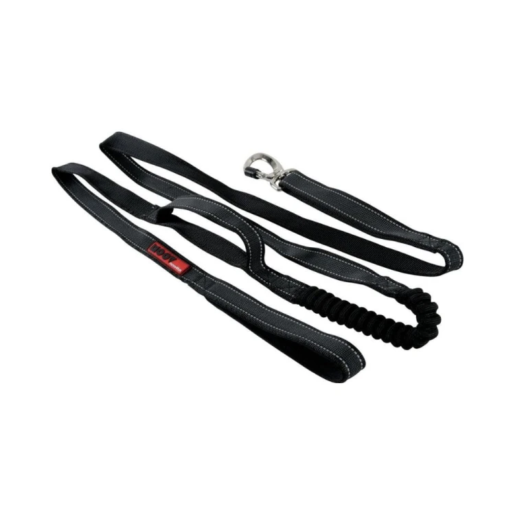 ZOLUX smycz dla psa MOOV czarna z uchwytem i amortyzacją