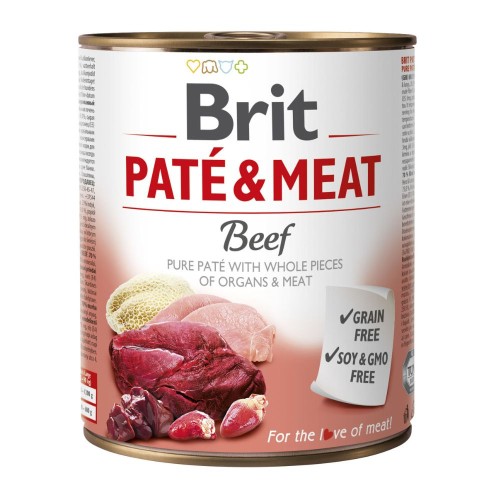 Puszka Brit Paté &amp; Meat Beef karma mokra dla psa 800 g