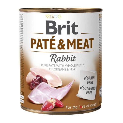 Brit Paté &amp; Meat królik puszka karmy mokrej dla psa 800 g