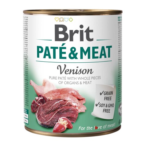 Brit Paté &amp; Meat Venison karma mokra dla psa 800 g puszka