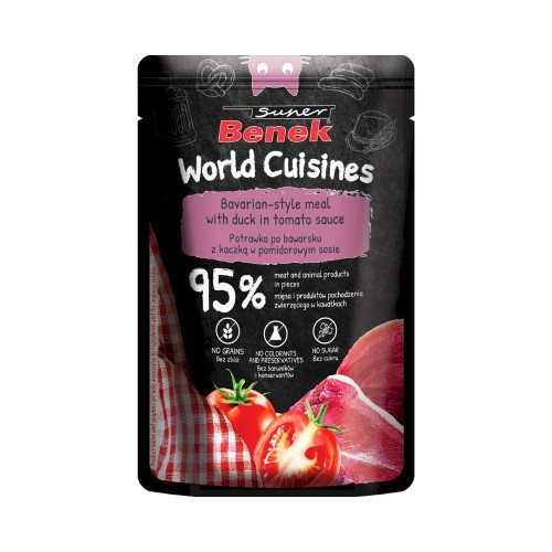 Super Benek World Cuisines karma mokra dla kota kaczka potrawka po bawarsku 100 g saszetka