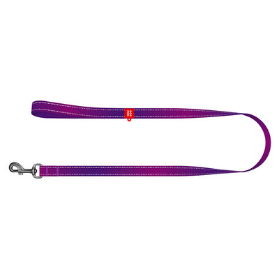 WAUDOG Nylon Mono smycz dla psa odblaskowa 300 cm fioletowa S – widok pełnej długości