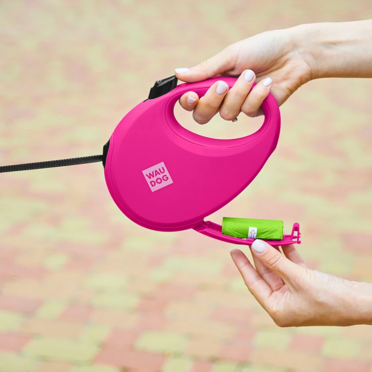 Pojemnik na worki w smyczy automatycznej WAUDOG R-leash