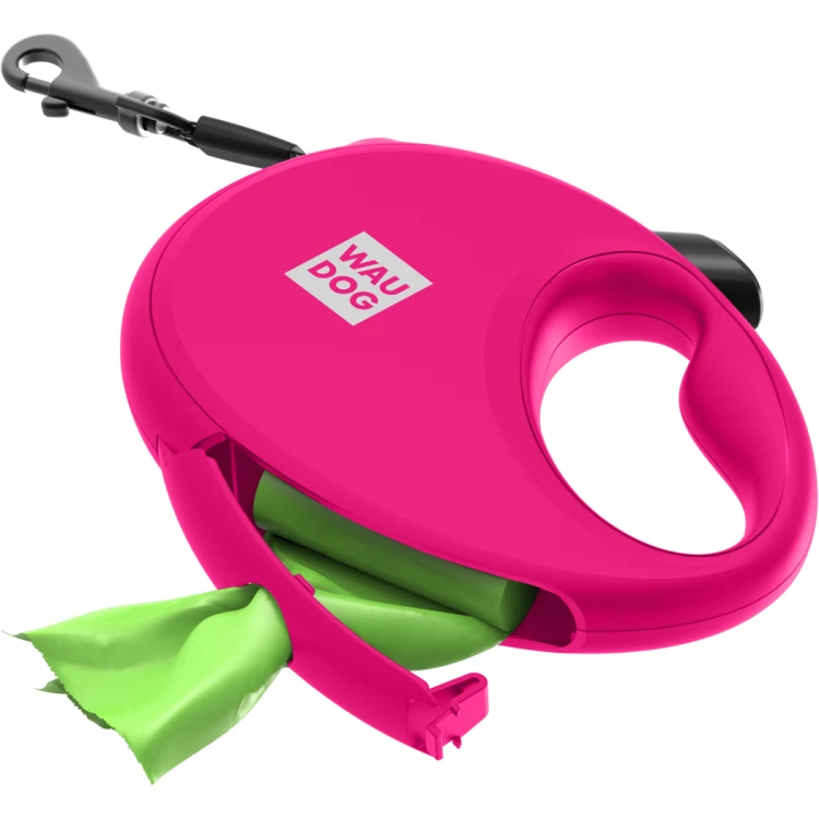 WAUDOG R-leash smycz automatyczna z pojemnikiem na worki otwartym od spodu