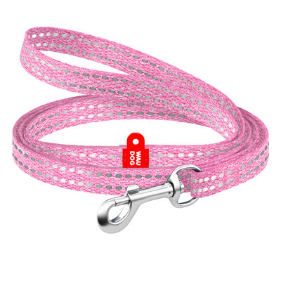 WAUDOG Re-cotton różowa odblaskowa smycz dla kota i małego psa 2 m