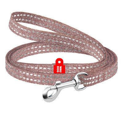 WAUDOG Re-cotton smycz dla kota i małego psa 2 m odblaskowa brązowa XS