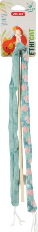 ZOLUX ETHICAT wędka dla kota ze wstążką Liście 45 cm w opakowaniu