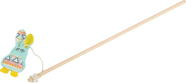 Zolux KALI wędka dla kota z kocimiętką królik zielona 40 cm