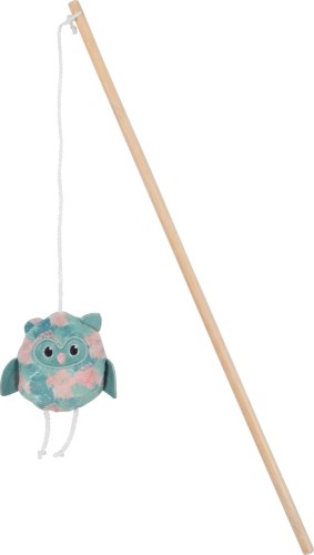 Zolux ETHICAT wędka dla kota z kocimiętką sowa liście 40 cm