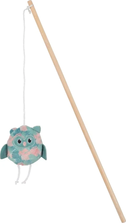 Zolux ETHICAT wędka dla kota z kocimiętką sowa liście 40 cm