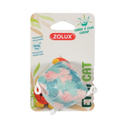 Zolux ETHICAT zabawka dla kota piramidka liście 6,4 cm – zabawka na opakowaniu