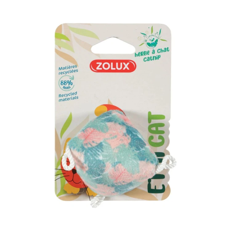 Zolux ETHICAT zabawka dla kota piramidka liście 6,4 cm – zabawka na opakowaniu