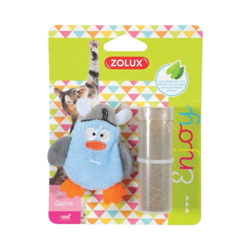 ZOLUX zabawka dla kota PIRAT niebieska 7 cm w opakowaniu z tubką kocimiętki