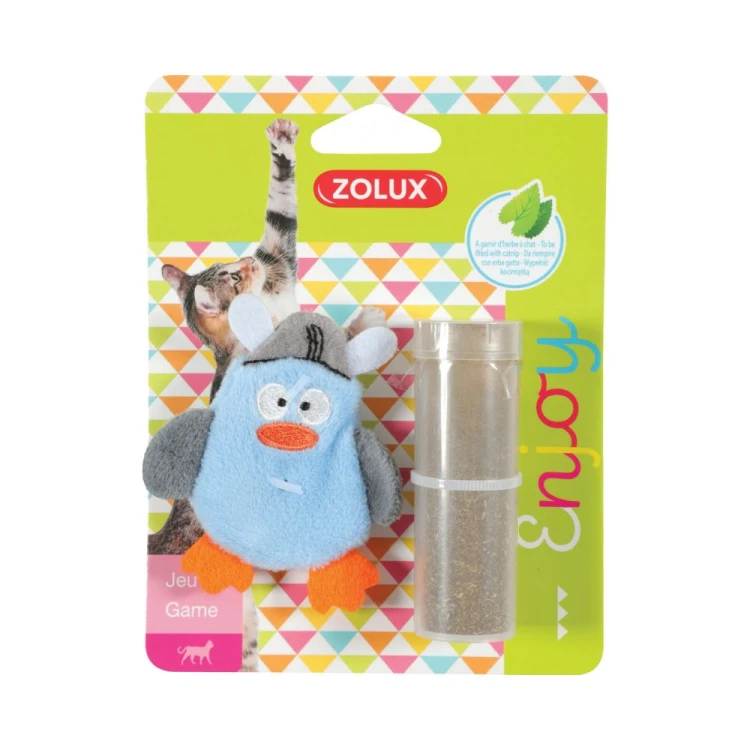 ZOLUX zabawka dla kota PIRAT niebieska 7 cm w opakowaniu z tubką kocimiętki