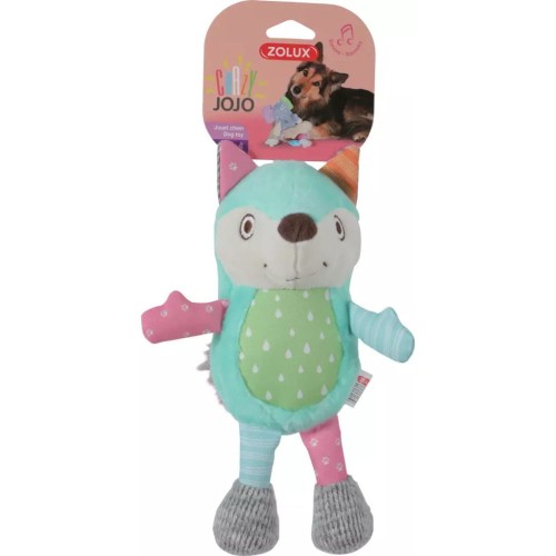ZOLUX Crazy Jojo pluszowa zabawka dla psa lis na opakowaniu – widok z przodu