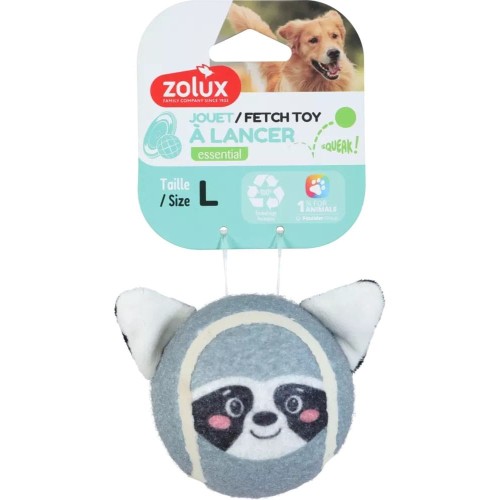 ZOLUX piłka tenisowa dla psa szop pracz z piszczałką rozmiar L w opakowaniu