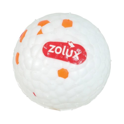 Biała piłka ZOLUX dla psa ETPU z piszczałką do aportowania 8 cm