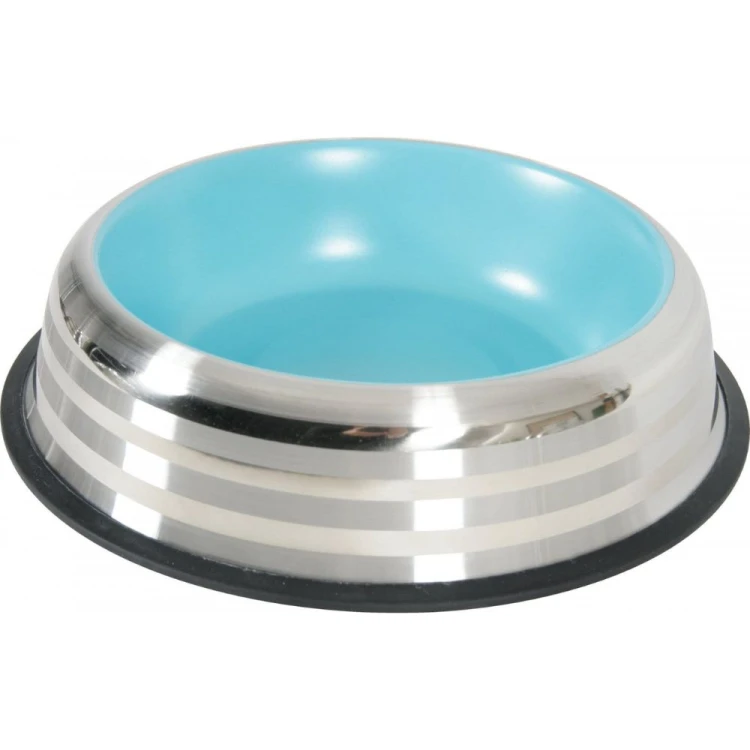 Niebieska miska dla psa ze stali nierdzewnej ZOLUX Merenda 1,85 l